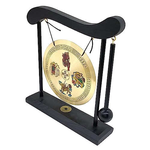 image for Hooshing Brass Gong Feng Shui Desktop Zen Art Home Decor Housewarming 