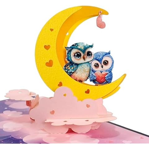 CUTPOPUP Owl Couple 3D Valentines Card Cover