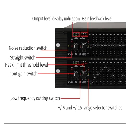 Ecualizador gráfico: sistema de sonido DJ de doble canal de 31 bandas para un control de audio mejorado