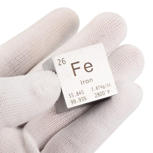 Image of PATIKIL 1 Inch Iron Cube Metal Element High Density Block Pure Periodic Magnesium Block for Element Collections Teacher Lab Scientific Experiment, 25.4 mm