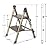 Telesladder 2 Step Ladder?Folding Step Stool with Wide Anti-Slip Pedal Sturdy and Handgrip Multi-Use for Kitchen and Office Portable Step Stool