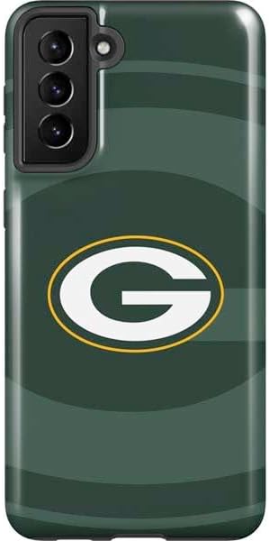Skinit Pro Phone Case Compatible with Galaxy S21 FE - Officially Licensed NFL Green Bay Packers Black & White Design