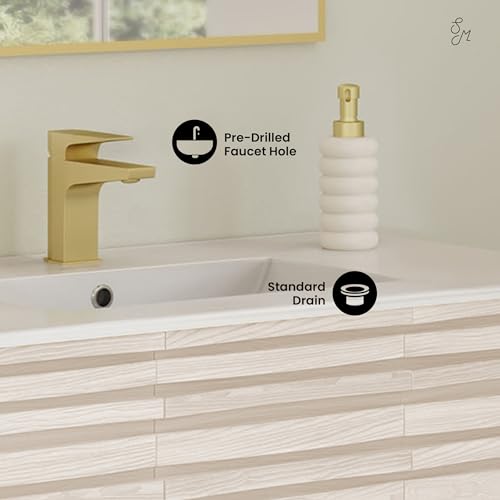 Image of Swiss Madison Cascade 36'' Bathroom Vanity in White