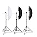 Produktbild Hochwertiges Hauser & Picard Triple-Set. 1X Durchlicht-Schirm Weiÿ + 2X Reflex-Schirm Silber + 3X Foto-Stativ | Foto-Schirm/Studio-Schirm/Studio-Licht - Ohne Leuchtmittel