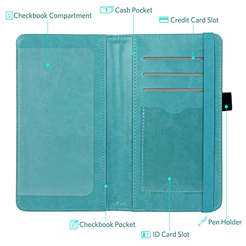 Cobak Premium Leather Checkbook Cover - Rfid Blocking, Classic Design, Slim & Durable - Perfect For Personal & Business Checks #TOP2
