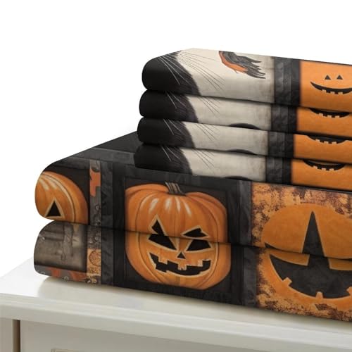 Funda nórdica gato negro microfibra suave 220x240cm con diseño cabeza de zucca 3D 7