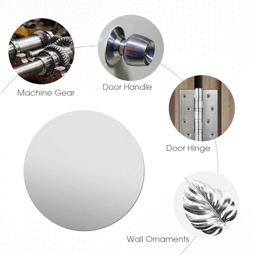 Uxney Edelstahlscheibe 150mm x 0,5mm, AISI 304 Rostfrei Metallplatte-Edelstahl Disc-Runde Edelstahlplatten für Modellbau, Schmuckherstellung, DIY Basteln (2 Stück)
