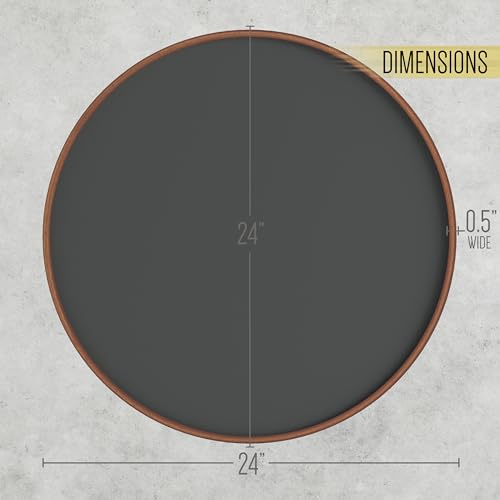 Hbcy Creations DO-H-EPO-MAG-TO-96552 24 Inch Round Rustic Wood Framed Wall Mounted Magnetic Chalkboards thumb #5