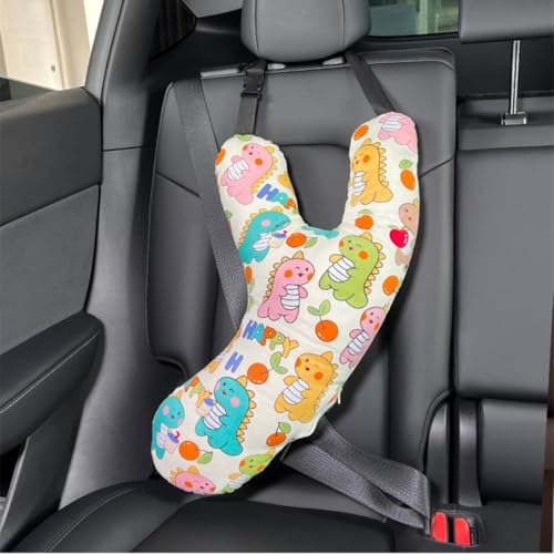 Image of SIQITECHNO Car Travel Pillow H-Shape Seat Pillow Kids Adults Soft Neck Pillow Breathable Head and Body Support Pillow Car Aircraft Sleeping Cushion for Long Journey Road Trip