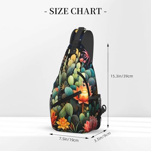 Mochila Pequeña de Hombro con Diseño de Cactus para Senderismo miniatura 3