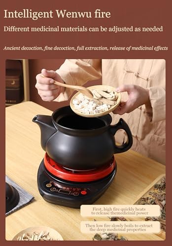 Electric Cooker for Herbal Mcine, Multifunctional Ceramic Automatic Kettle for Chinese Mcine