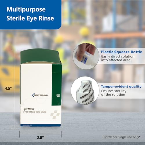First Aid Only H703 Physicianscare Eye Wash Solution, Sterile Isotonic Buffered Solution For Flushing & Irrigating Eyes, 1-Oz Bottle thumb #1