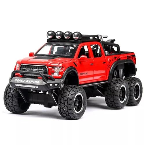 Image of Ford Raptor F150 Pickup Model Car with Box, Zinc Alloy Pull Back Toy car with Sound and Light for Kids Boy Girl Gift [Colors as Per Stock] (Ford Raptor F150 Pickup)
