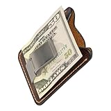 HOJ Co. WYATT Money Clip Wallet-Front Pocket Wallet-Full Grain Leather-Metal Money Clip Wallet-Slim Wallet-Card Case