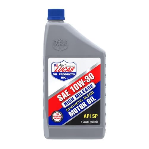 Lucas Oil Synthetic Blend High Mileage SAE 10w-30 Motor Oil_ API SP 1 Quart (Pack of 1)