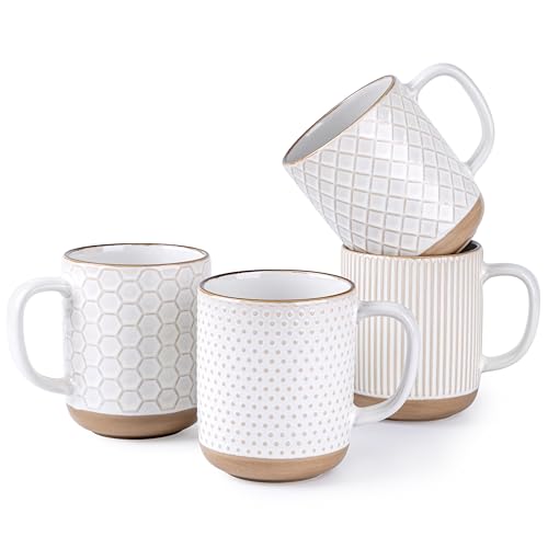 Opiniones de Juegos de tazas grandes los preferidos por los clientes. 46 GBHOME Juego de 4 Tazas de Café Grandes, Tazas de Café de Gres Hechas a Mano de 16oz con Asa Grande para Capuchino/Latte/Té/Chocolate Caliente, Apto para Lavavajillas y...