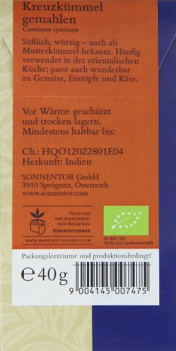Sonnentor Bio Kreuzkümmel, gemahlen, 40 g