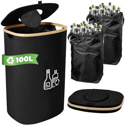 Bangleo Indoor Recycle Bins for Kitchen with Removeable and Reusable