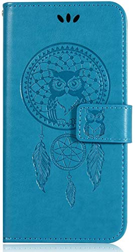 Sidande Case For Moto G Stylus 2020, Motorola G Stylus Wallet Case With Card Holder, [Wrist Strap] Owl Premium Pu Leather Flip Phone Case Cover For Motorola Moto G Stylus (Blue) #TOP5