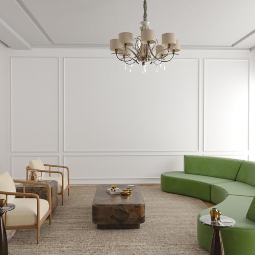 Image of Pangda Peel and Stick Wall Molding Kit, 3D Premade Accent Molding Wainscoting Panel for Interior Wall Moulding Decor, Ready to Assemble Wainscoting Accent Panel(3 Set,35 x 68in + 99 x 68in)
