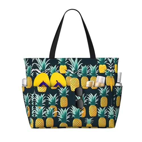 Sac à bandoulière étanche pour la plage et la gym avec motif ananas tendance