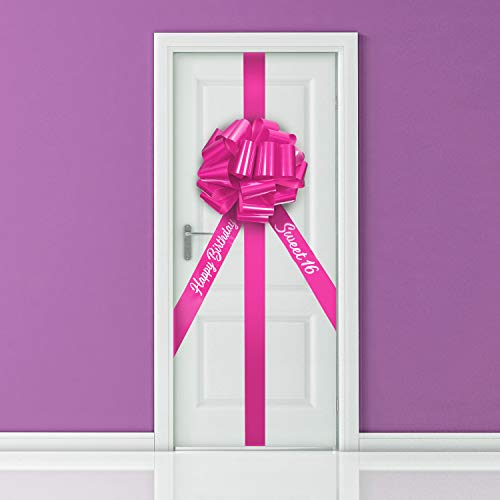 Willbond Happy Birthday Car Bow Sweet 16 Big Car Pull Bow Giant Car Gift Wrapping Bow With 20 Feet Car Ribbon For Birthday Party Car Decorations thumb #5