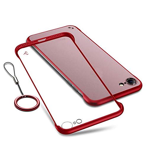 Image of REALCASE Frameless TPU Bumper Case Back Cover for iPhone SE 2020 / iPhone SE 2022 / iPhone 7 / iPhone 8 (F-Red)
