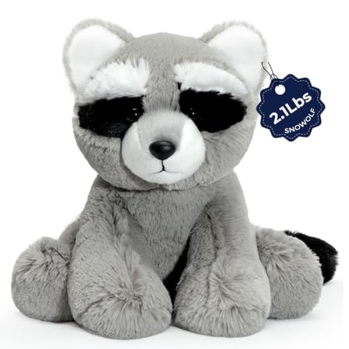 Raccoon Weighted Stuffed Animal Toys, 9in Soft Cute Plush Pillow, 2.1 LBs by SNOWOLF - Used condition - US$22.79