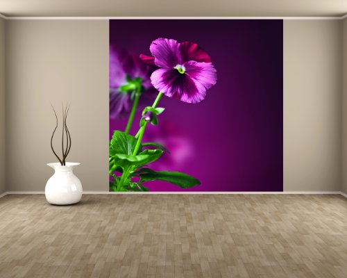 Preisvergleich Produktbild Bilderdepot24 Fototapete selbstklebend Stiefmütterchen - 100x100 cm