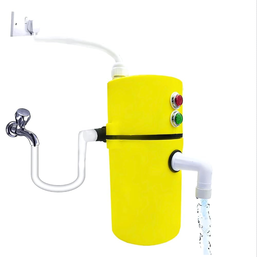 Drumstone (𝐒𝐩𝐞𝐜𝐢𝐚𝐥 𝟏𝟓 𝐘𝐞𝐚𝐫𝐬 𝐖𝐚𝐫𝐫𝐚𝐧𝐭𝐲) Mini Portable Instant Water Geyser, Electric Hot Water Heater, Compact Energy Efficient Water Heating Appliance for Home, Kitchen, Bathroom-image-41
