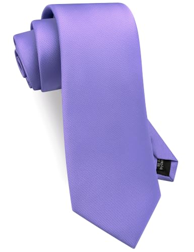 Image of GUSLESON Classic New 3.15 inch(8cm) Men's Solid Color Necktie Wedding Business Tie + Gift Box