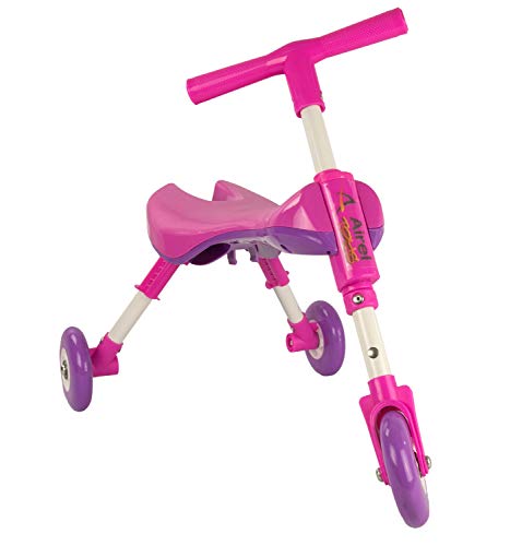Airel Couloir Pliable pour bébé Tricycle sans pédales pour Enfants de 1 à 3 Ans Rose Taille Unique