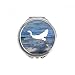 Ocean White Bird Sea Picture Hand Compact Mirror Round Portable Pocket Glass