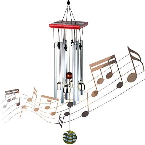 Wind Chime Solar Moon Decor,Mother's Day, Christmas, Thanksgiving Gift for Women,Mother,Grandma,Wife, Birthday Gift Crackle Glass Ball Windchimes Gardening Gifts,Patio Decor, Yard Porch Decorations
