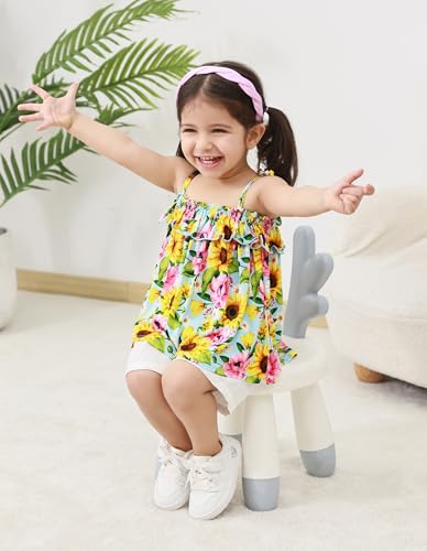 Image of Baby Girl Sleeveless T-Shirts Toddler Infant Girls Tank Top T-Shirt Viscose from Bamboo Summer Cool Tees 3Months-5T