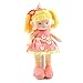Linzy Miranda Rag Doll with Flower Dress, Peach 16"