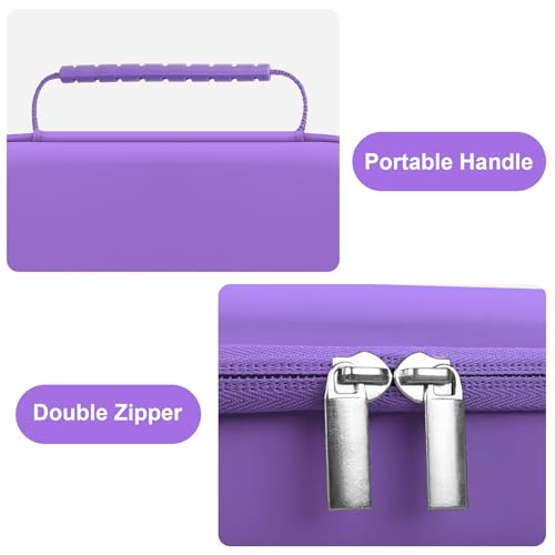 Image of Canboc Travel Case for Portable Handheld Inhaler Nebulizer, Home Compression Nebulizer for Adults and Kids, Mesh Pocket fit Packets of Medication or Other Essentials, Purple (Case Only)