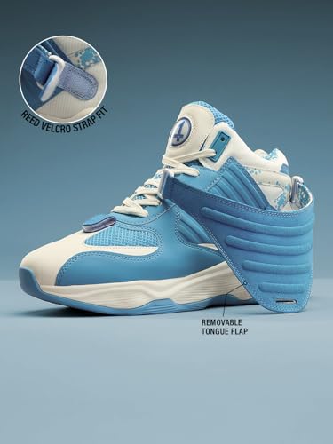 Image of The Souled Store Fantastic Four Men and Boys Blue Lace Up High Top Sneakers