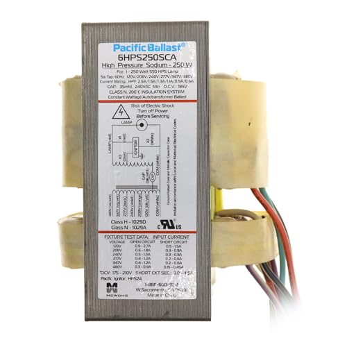 Hubbell Lighting BAL0250SV 6HPS250SCA HPS Ballast Kit, 250W, 120/208/240/277/347/480V