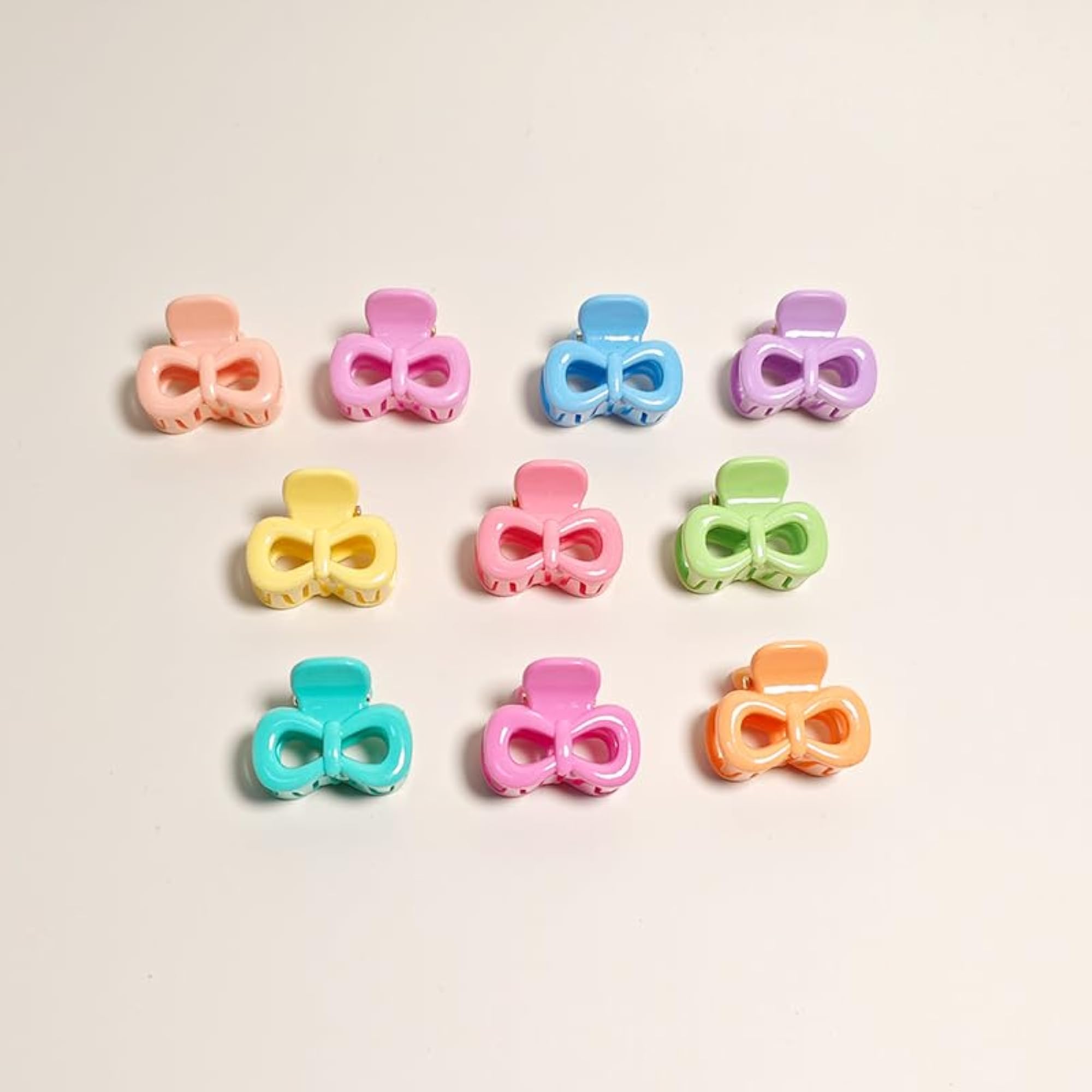 12 Pcs Mini Bow Hair Clips Set for Girls & Women