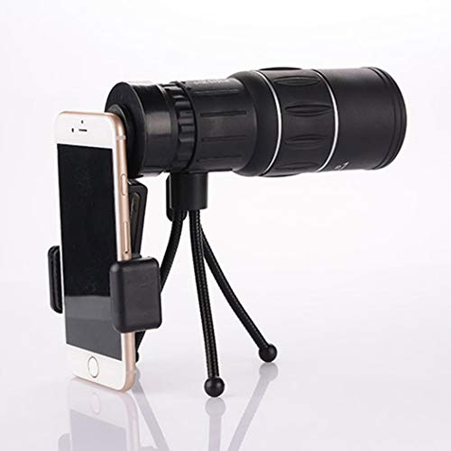 HUIBBGO Telescopio monocular, monocular HD de Alta Potencia 12X50 con Soporte para teléfono Inteligente y trípode, monocular Impermeable, Lente de Vidrio óptico con Revestimiento múltiple