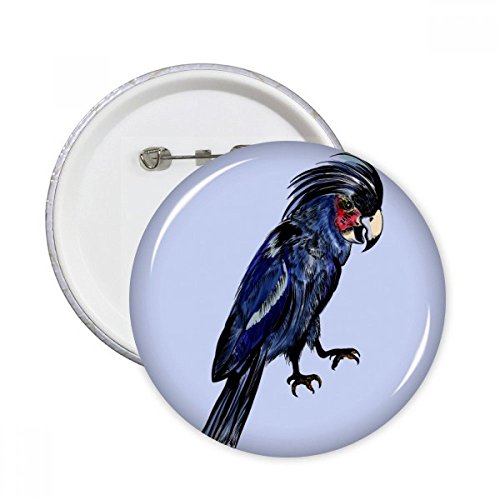 Badge Bleu Parrot Oiseau Lot de 5 | Cadeau original pour amateurs de loisirs créatifs