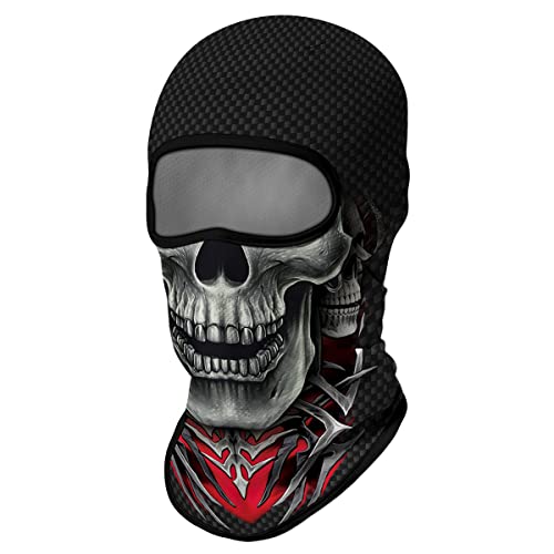 Image of 3D Balaclava Ski Mask Motorcycle Full Face Mask Outdoor Tactical Hood Headwear Mask Ghosts Skull Mask Men Women for Halloween