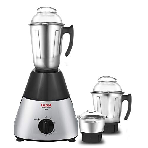 Image of Tefal 750W Mixer Grinder with 3 Jars, Silver, Black