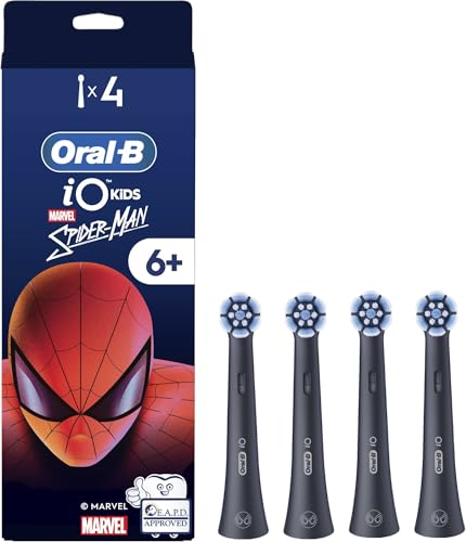 Oral-B iO Lot de 4 tĂŞtes de brosse Ă dents enfant Spiderman 6+
