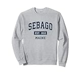 Sebago Maine ME Vintage Sports, design bleu marine reconnu Sweatshirt