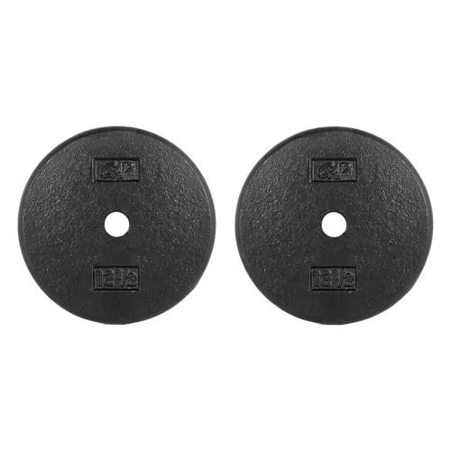 Image of CAP Barbell Standard 1-Inch Cast Iron Weight Plates - Singles & Sets | 1.25-50 lbs | Multiple Options