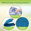 UNIMADE Non-Scratch Scouring Pads, 96Pcs Household Scour Pads for Kitchen, Garage and Outdoors, Reusable Dish Scrubber Pads for Pan and Metal Grill - Blue