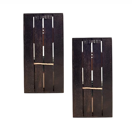 Image of AAKRITI ART CREATIONS Handcrafted Cat Theme Wall Decor with Hanging Floral Art Pots | Wooden & Ceramic Art Set, Matte Finish | Wall Shelf Decor for Home
