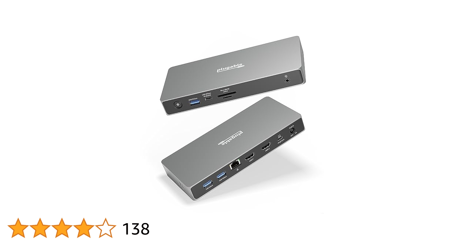 Plugable 11-in-1ドッキングステーション UD-4VPD HDMI Plugable USB4 Dual Monitor Docking Station with 4K 120Hz